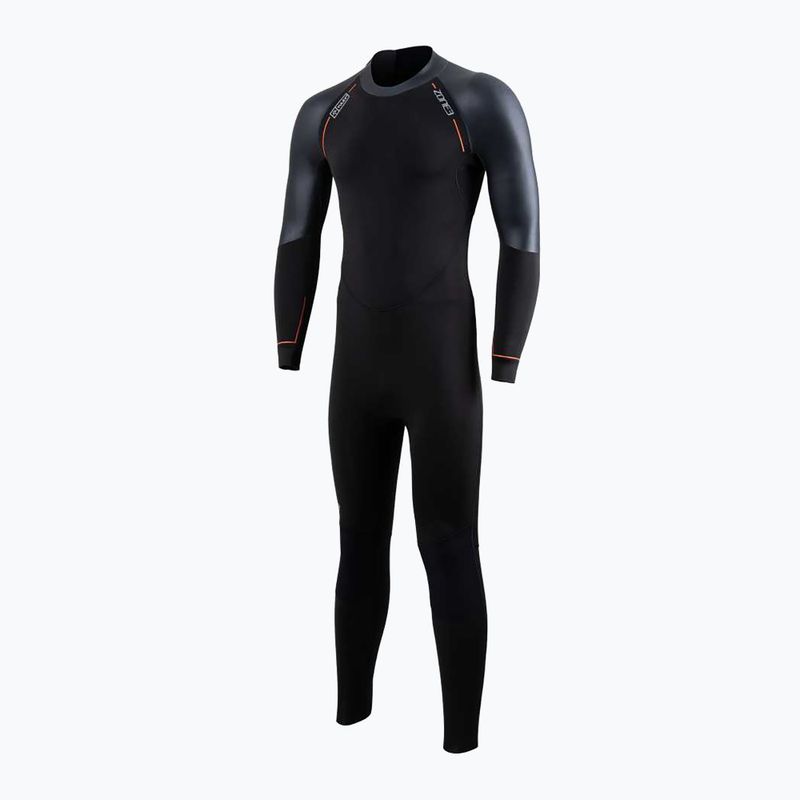 ZONE3 Yulex® Switch, muta da nuoto da uomo, nero/arancio