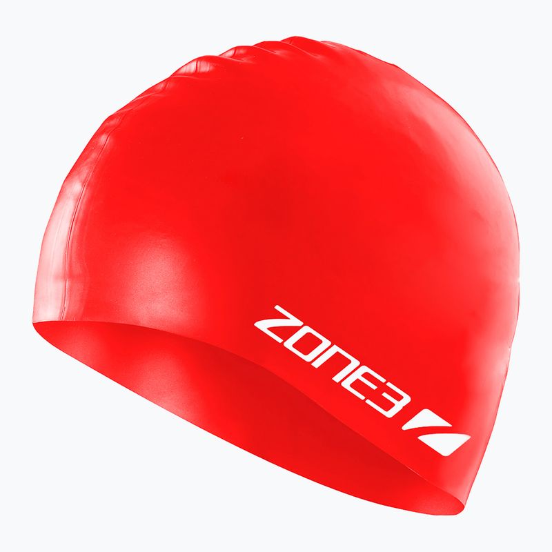 ZONE3 Cuffia da bagno in silicone rosso