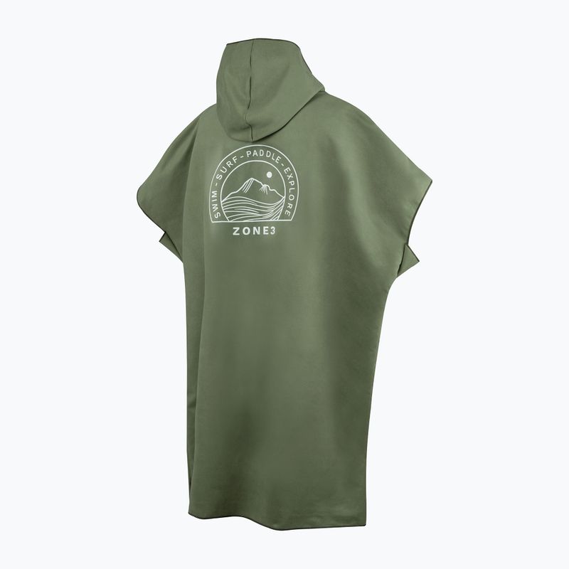 Poncho ZONE3 Microfibre Changing Robe khaki/white 2
