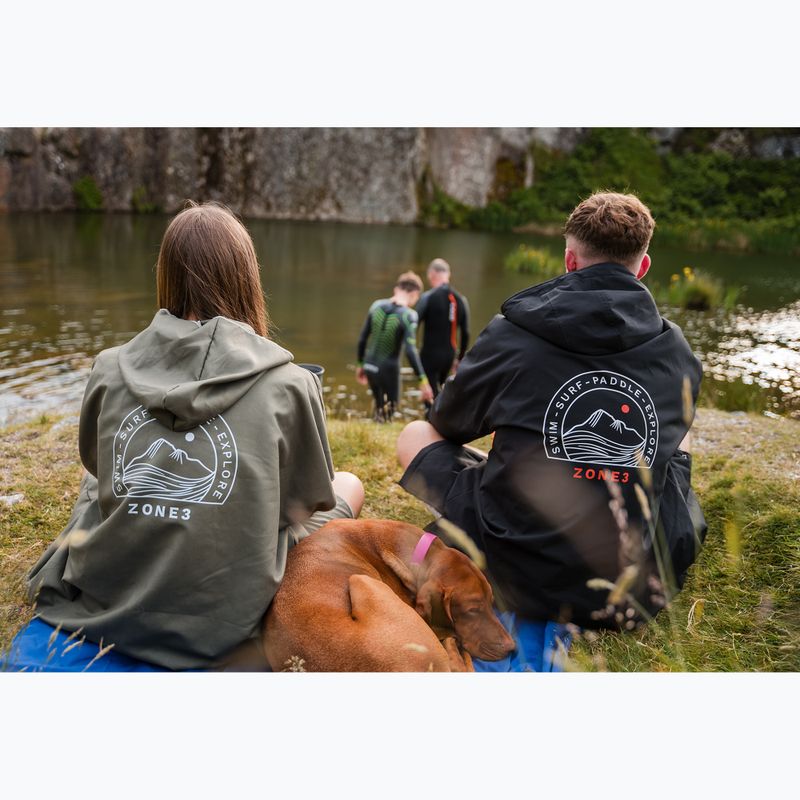 Poncho ZONE3 Microfibre Changing Robe khaki/white 4