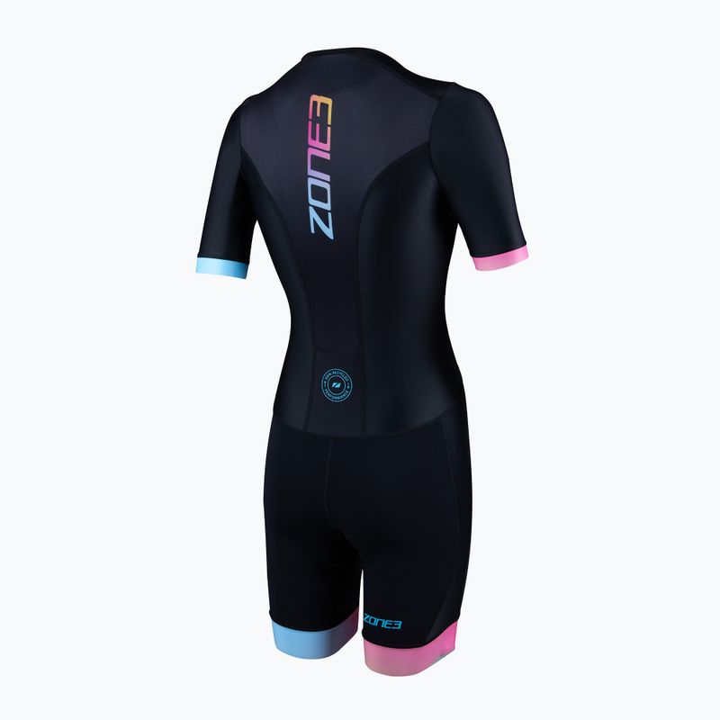 Tuta da triathlon da donna ZONE3 Activate+ Trisuit nero/neon 2