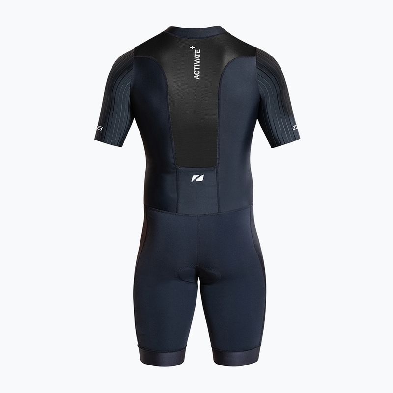 Body da triathlon da uomo ZONE3 Activate+ Trisuit black 2