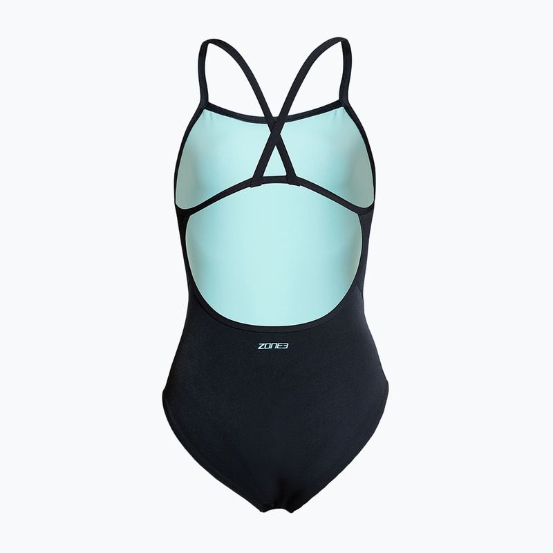 Costume da bagno intero da donna ZONE3 Strap Back black 2