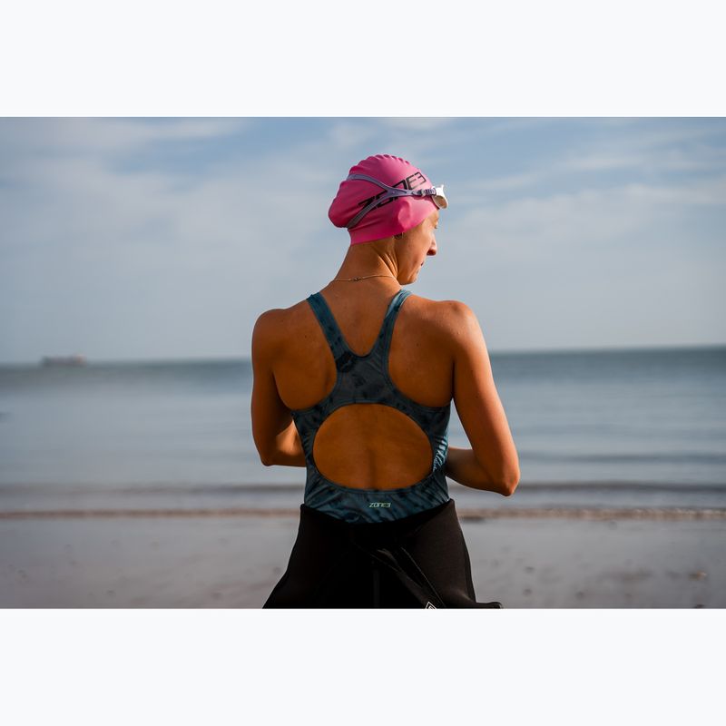 Costume da bagno intero da donna ZONE3 Classic teal tie-dye 10