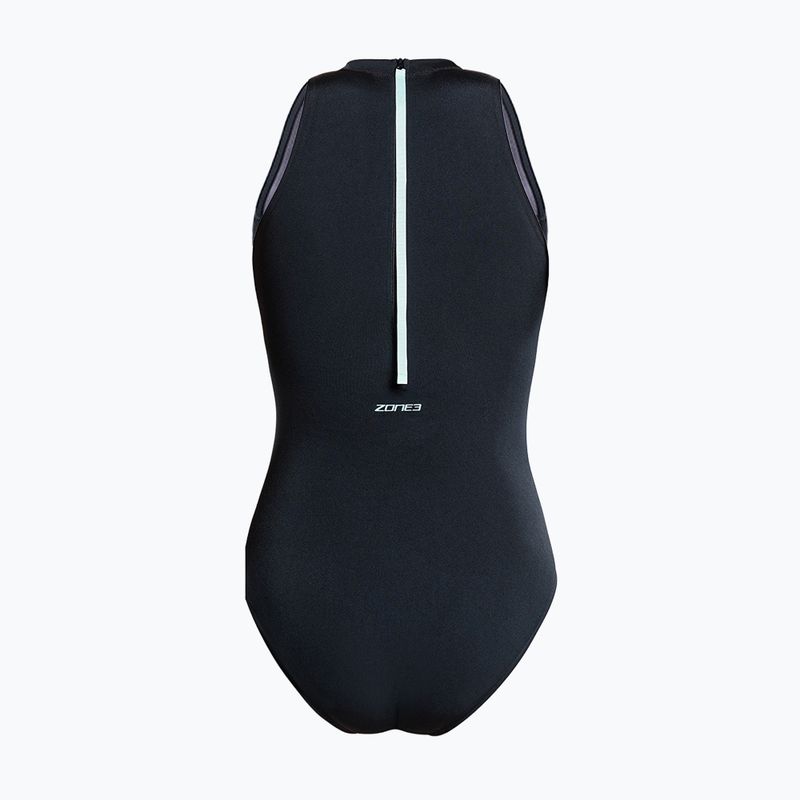 Costume da bagno intero da donna ZONE3 High Neck Costume black 2