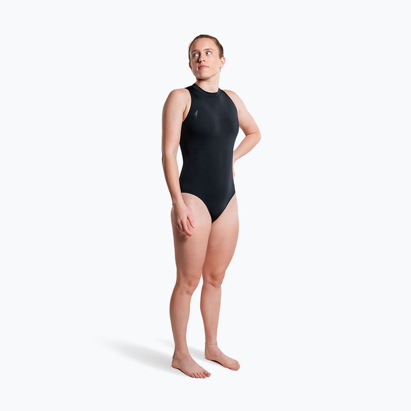 Costume da bagno intero da donna ZONE3 High Neck Costume black 4