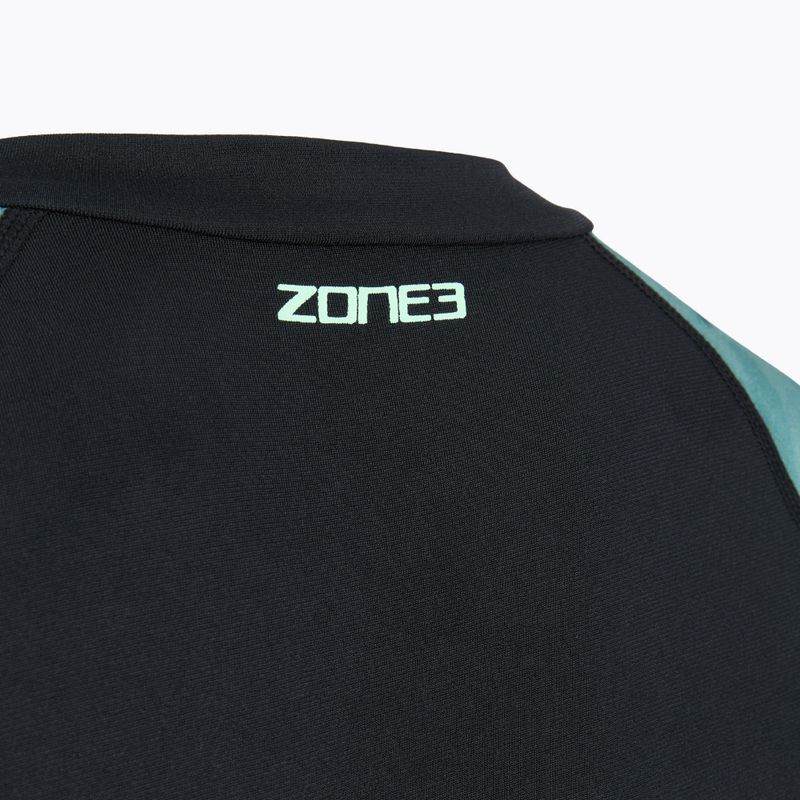 Costume da bagno intero da donna ZONE3 Long Sleeve teal tie dye 4