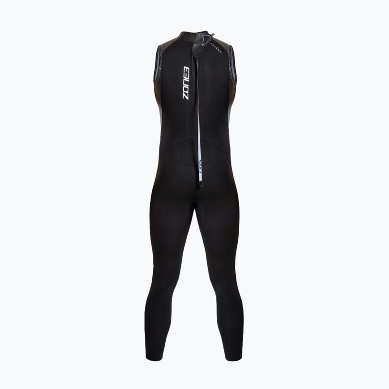 Muta da triathlon uomo ZONE3 Glide Sleeveless Wetsuit black/grey 2