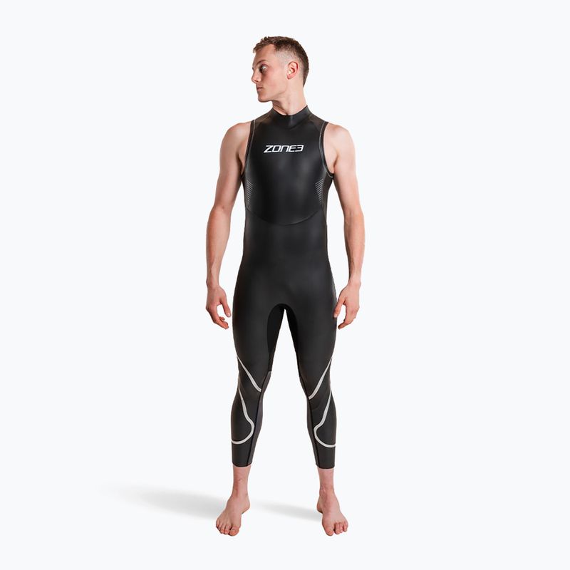 Muta da triathlon uomo ZONE3 Glide Sleeveless Wetsuit black/grey 3