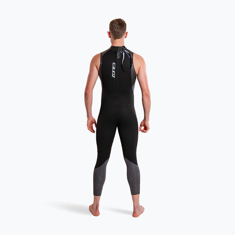 Muta da triathlon uomo ZONE3 Glide Sleeveless Wetsuit black/grey 4