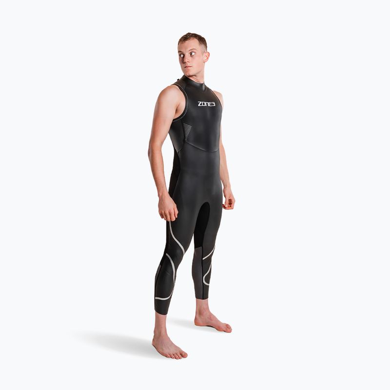 Muta da triathlon uomo ZONE3 Glide Sleeveless Wetsuit black/grey 5