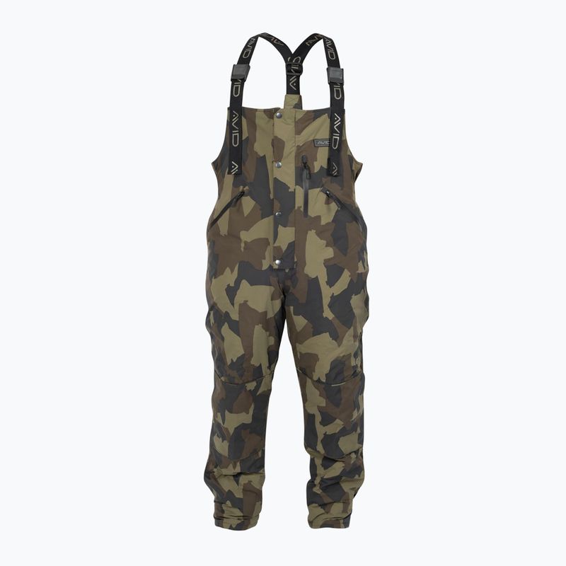 Pantaloni da pesca Avid Carp Ripstop Salopettes mimetici da uomo