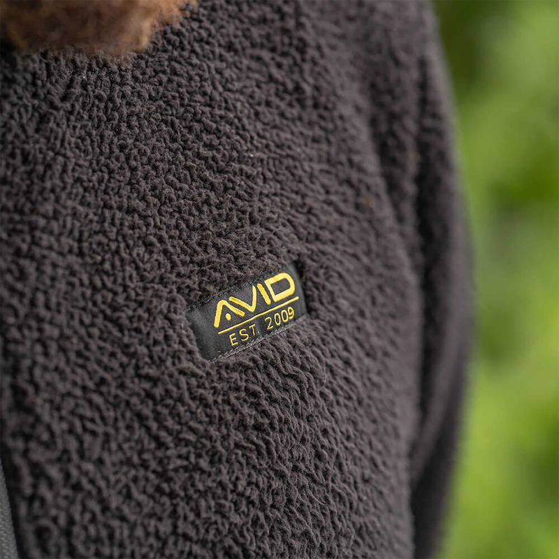 Felpa da uomo Avid Carp Sherpa Pullover nero 5