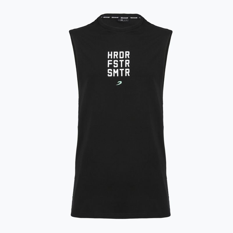 T-shirt da uomo Boxraw HRDR FSTR SMTR Muscle Tank Black 7