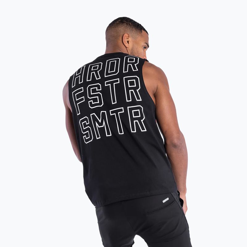 T-shirt da uomo Boxraw HRDR FSTR SMTR Muscle Tank Black 3