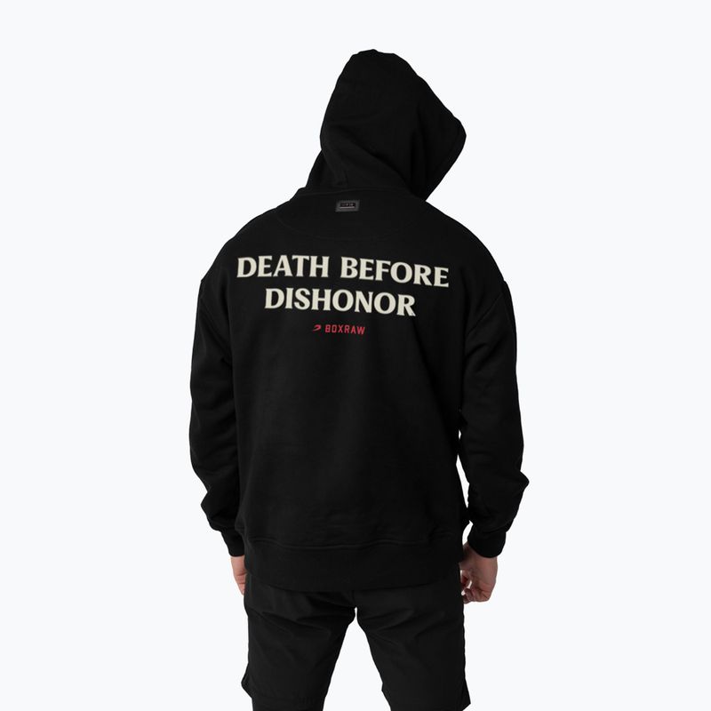 Felpa da uomo BOXRAW Death Before Dishonor Oversized Hoodie black 3