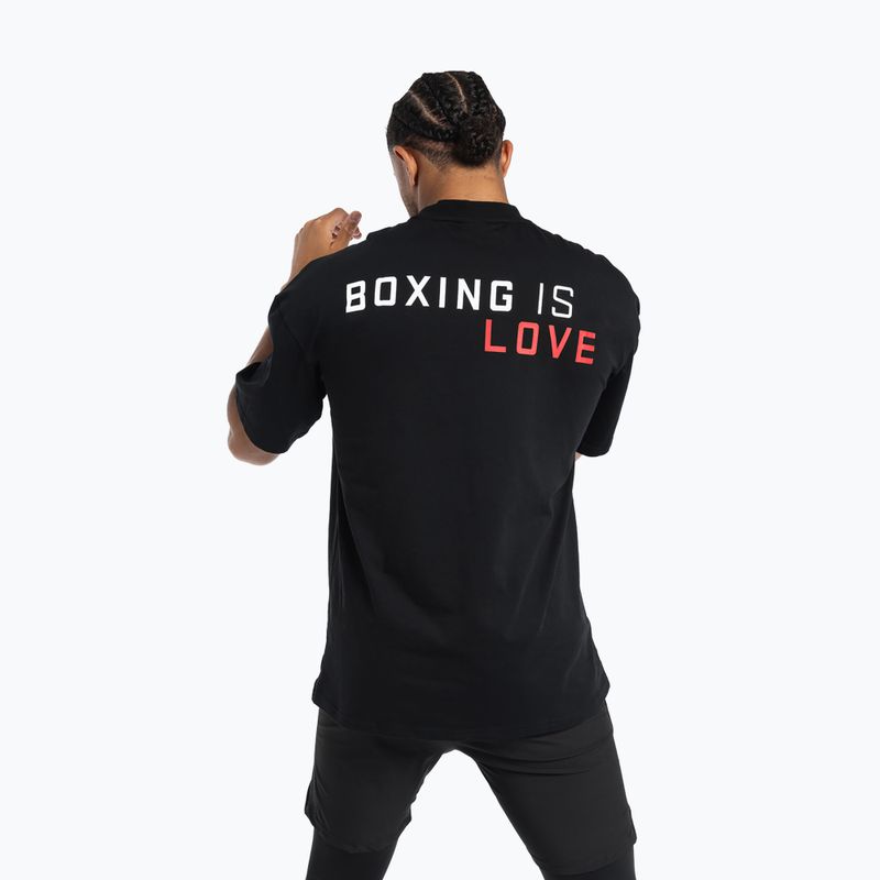 T-shirt da uomo Boxraw Boxing is Love Oversized Black 3