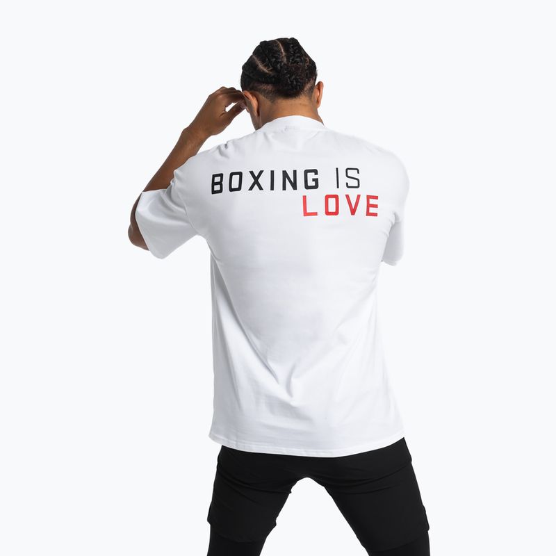 T-shirt da uomo Boxraw Boxing is Love Oversized White 3