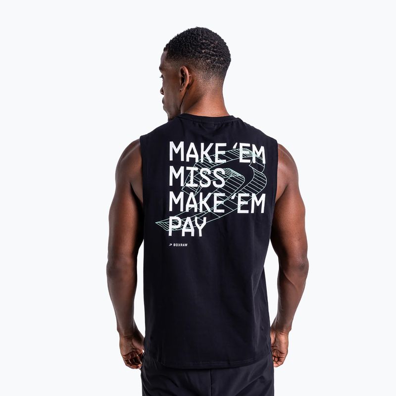 T-shirt da uomo BOXRAW Make 'Em Miss Muscle black 3