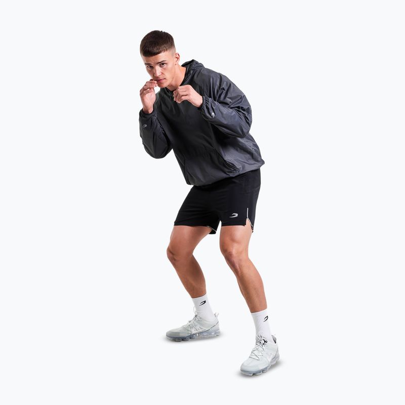 Felpa da uomo BOXRAW Genaro Oversized Windbreaker Hoodie charcoal 2