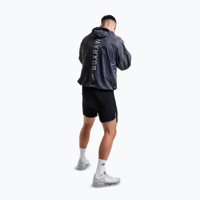 Felpa da uomo BOXRAW Genaro Oversized Windbreaker Hoodie charcoal 3