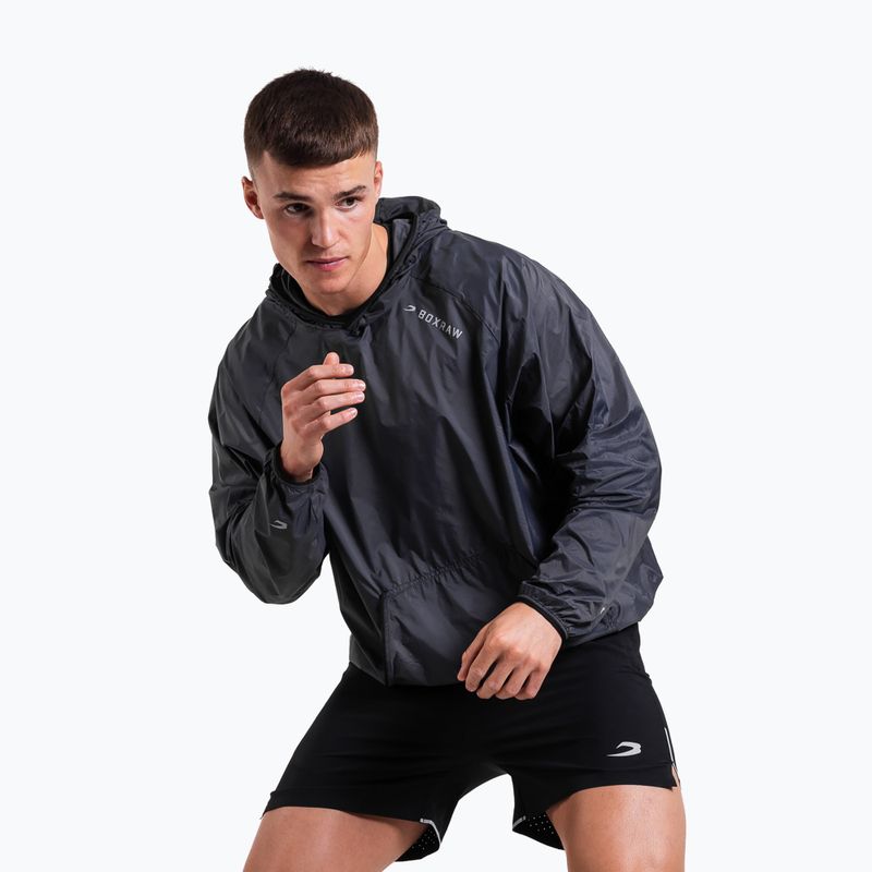Felpa da uomo BOXRAW Genaro Oversized Windbreaker Hoodie charcoal 5