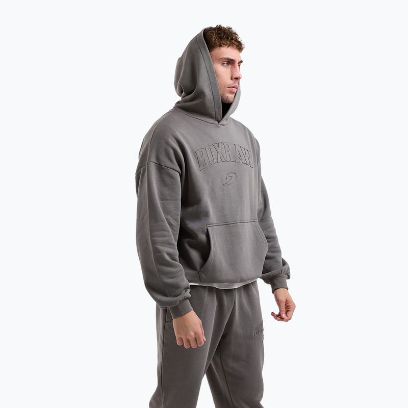 Felpa da uomo BOXRAW East Street Hoodie distressed grey 4