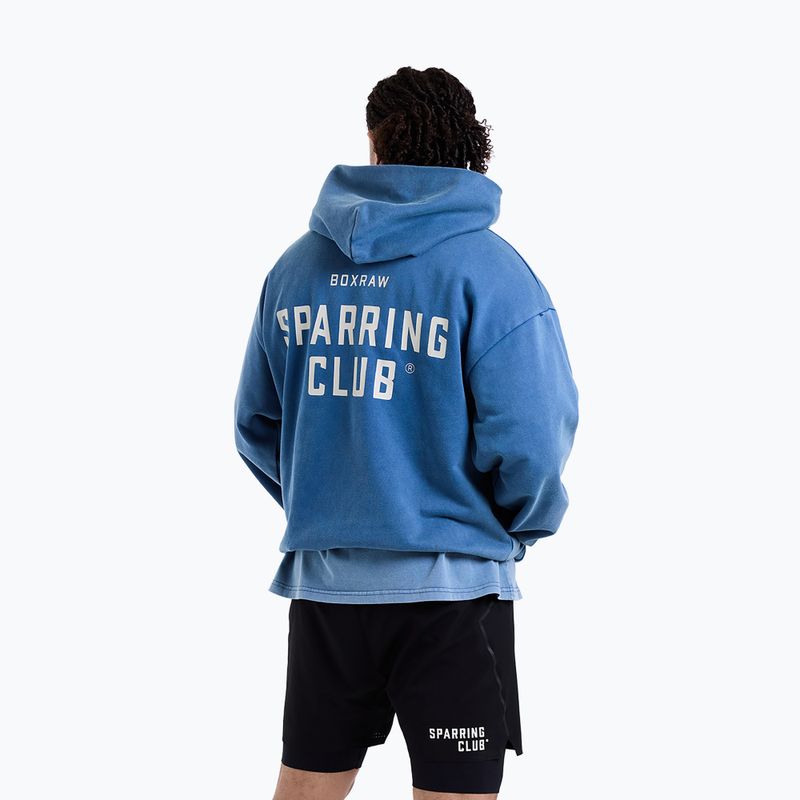 Felpa da uomo BOXRAW Sparring Club Oversized Hoodie washed baby blue 3