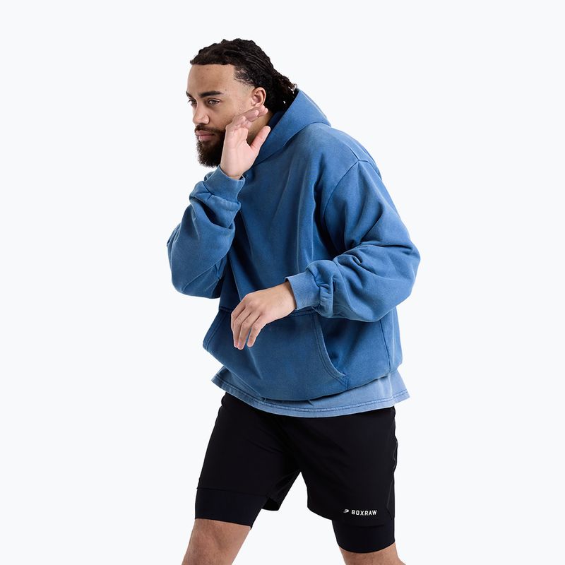 Felpa da uomo BOXRAW Sparring Club Oversized Hoodie washed baby blue 4