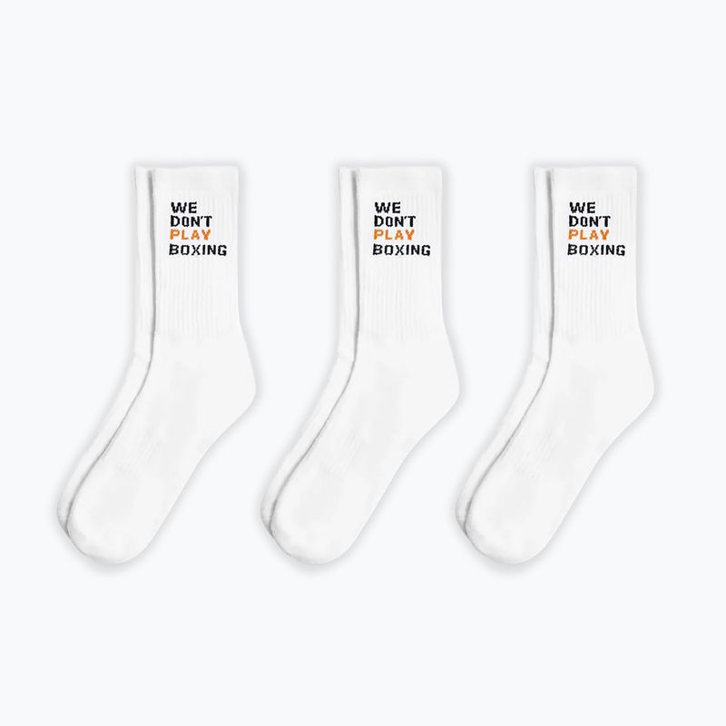 Calze da uomo BOXRAW We Don't Play Boxing Crew 3 pairs white 5