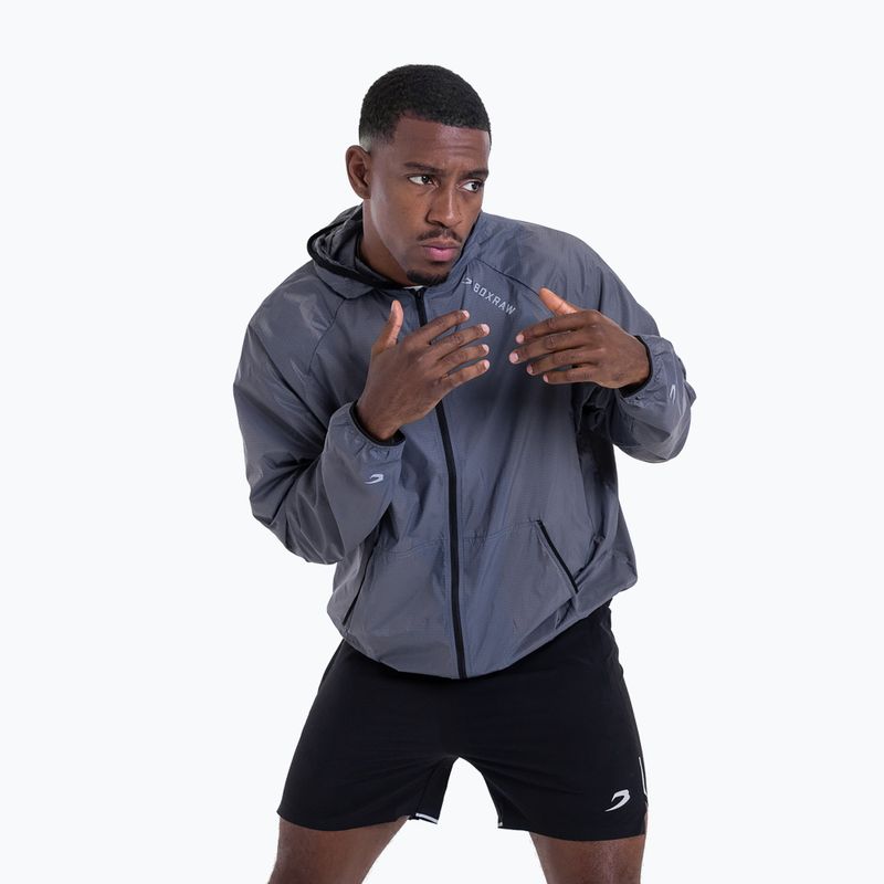 Giacca uomo BOXRAW Genaro Zip Up Windbreaker charcoal 5