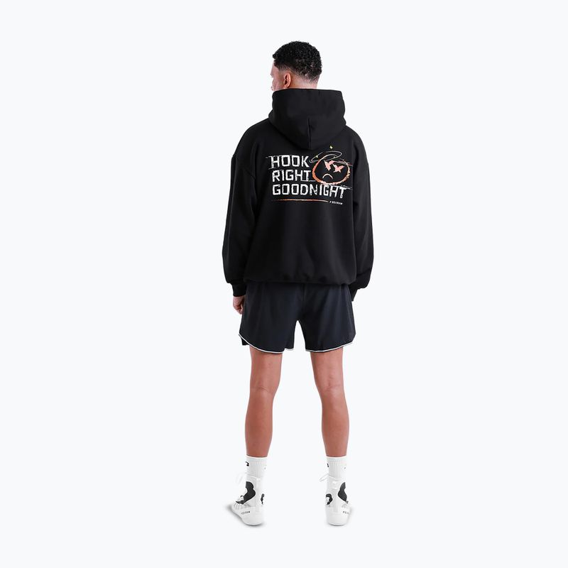 Felpa da uomo BOXRAW Hook Right Goodnight Oversized Hoodie black 3