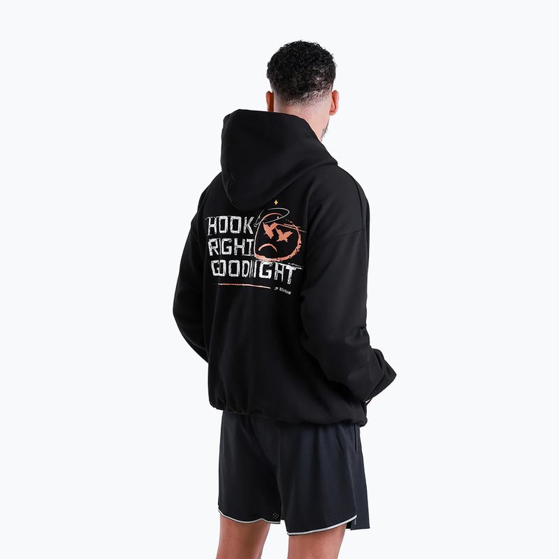 Felpa da uomo BOXRAW Hook Right Goodnight Oversized Hoodie black 5