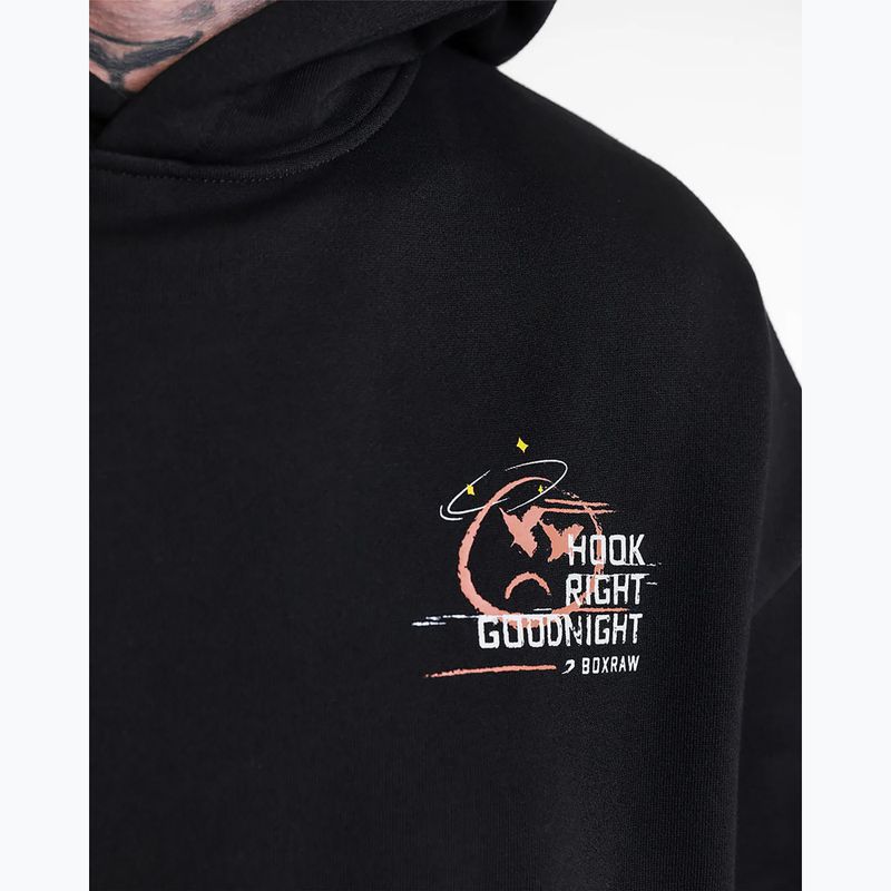 Felpa da uomo BOXRAW Hook Right Goodnight Oversized Hoodie black 7