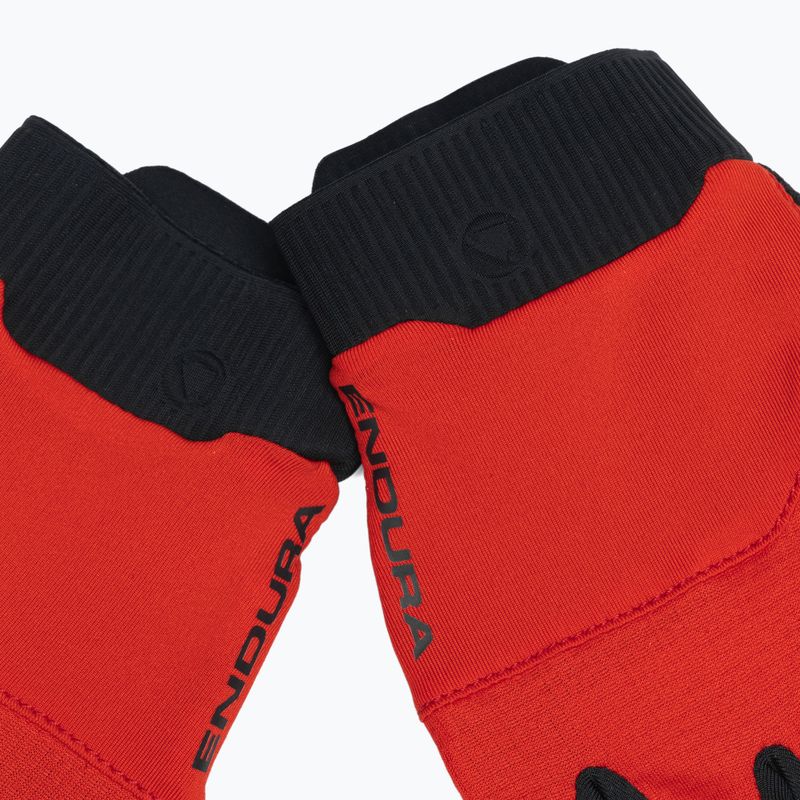 Guanti da ciclismo Endura Loop Full Finger rosso fuoco 4