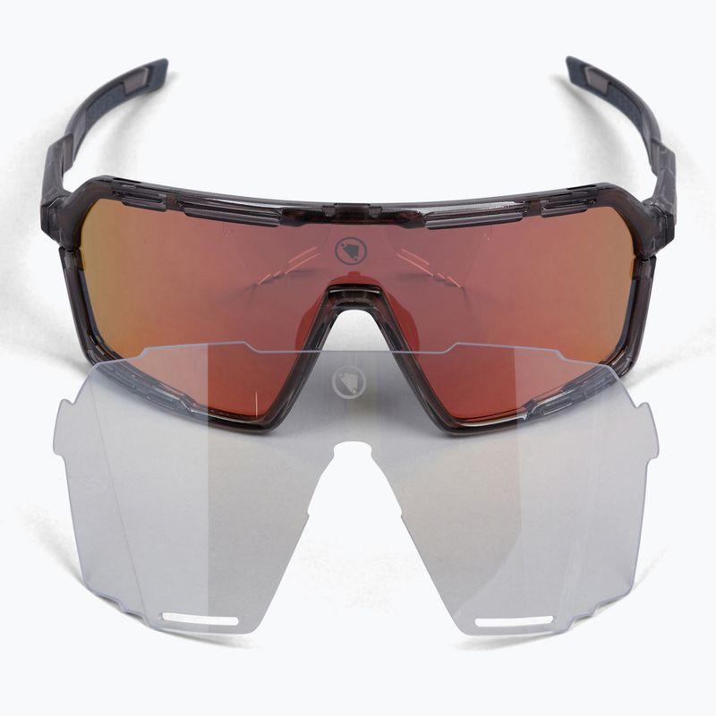 Occhiali da sole Endura Pro SL grigio/nero/rosso revo smoke/argento chiaro flash mirror/ambra 5