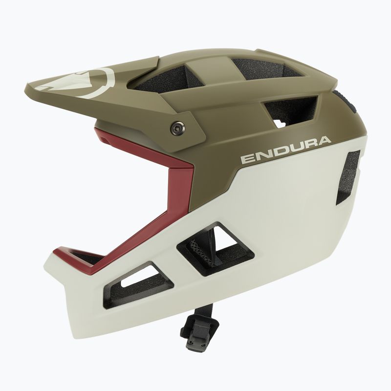 Casco bici Endura Singletrack integrale tweed verde 3