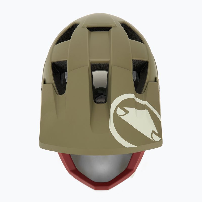 Casco bici Endura Singletrack integrale tweed verde 6