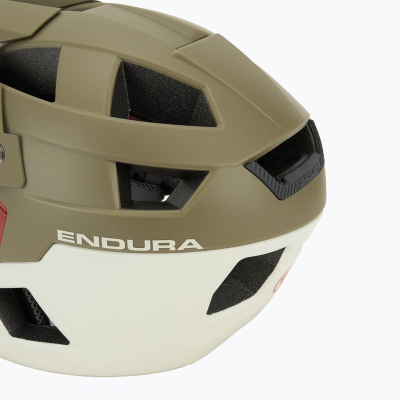 Casco bici Endura Singletrack integrale tweed verde 8