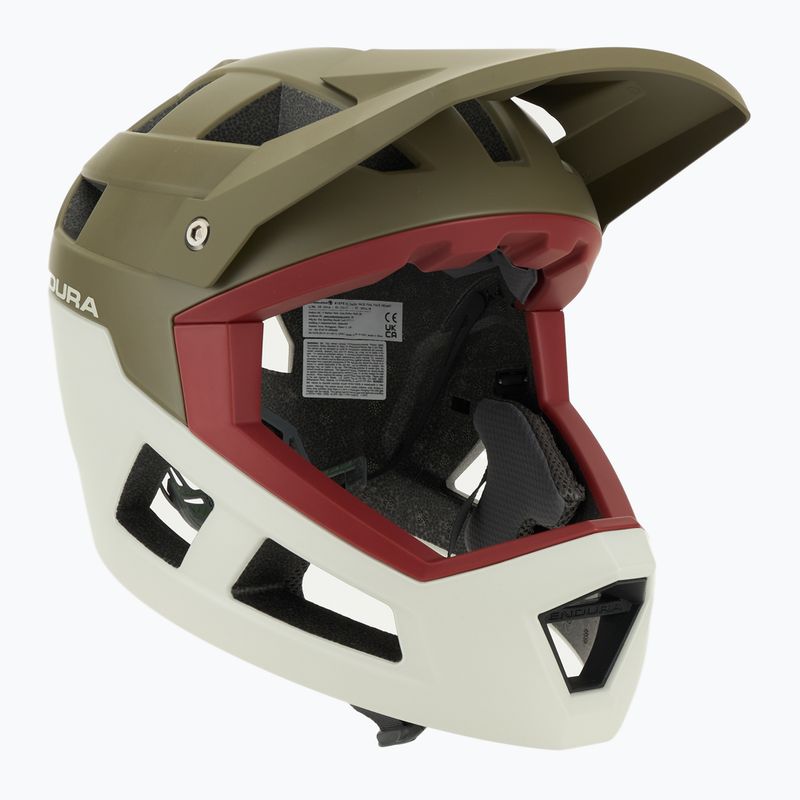 Casco bici Endura Singletrack integrale tweed verde 9