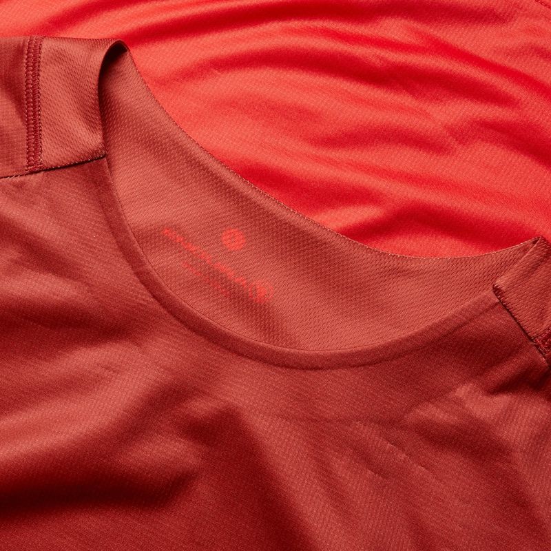 Endura Core Printed Uomo manica lunga da ciclismo rosso fuoco 5
