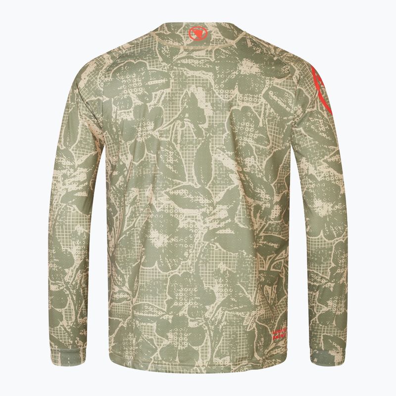 Endura Grid Floral Ltd ciclismo uomo manica lunga tweed verde 5