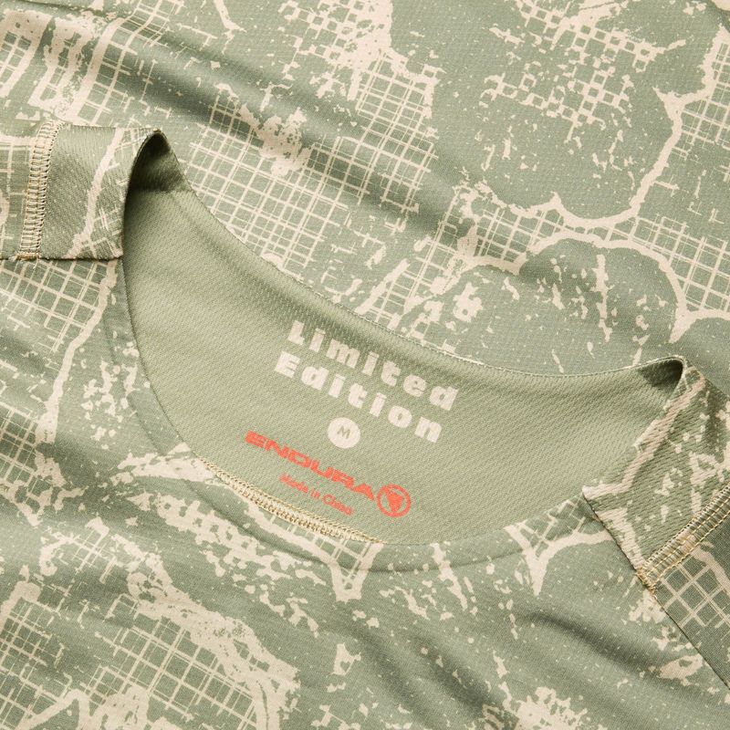 Endura Grid Floral Ltd ciclismo uomo manica lunga tweed verde 6