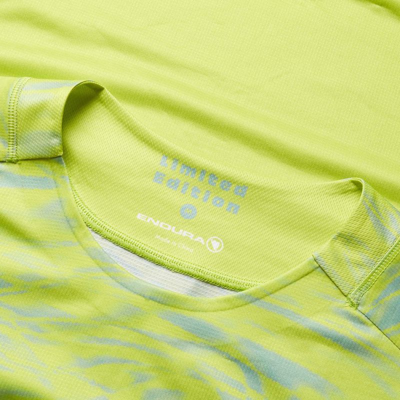 Manica lunga ciclismo da uomo Endura Marble Ltd Stampato verde lime 3