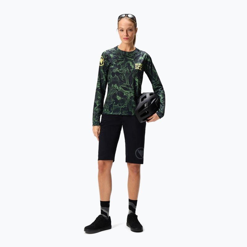 Maniche lunghe ciclismo donna Endura Floral Ltd W nero 2