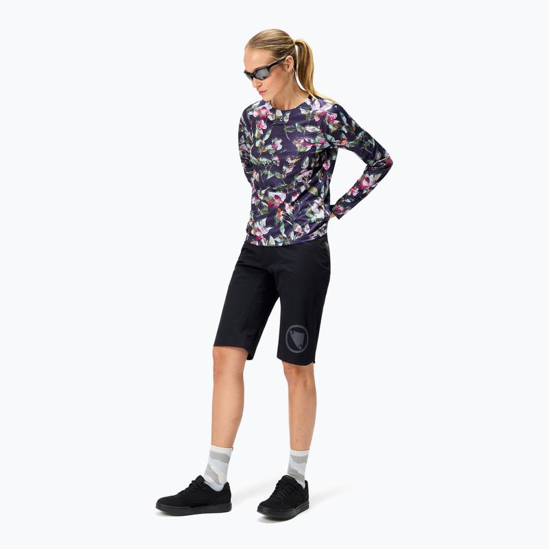 Maglia ciclismo donna a maniche lunghe Endura Floral Ltd W bramble 2