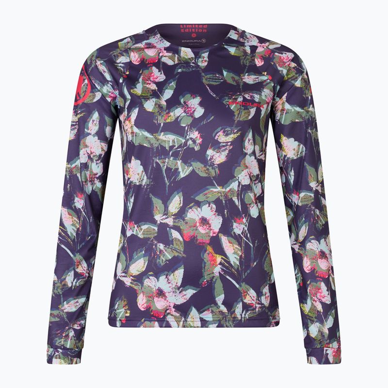 Maglia ciclismo donna a maniche lunghe Endura Floral Ltd W bramble 4