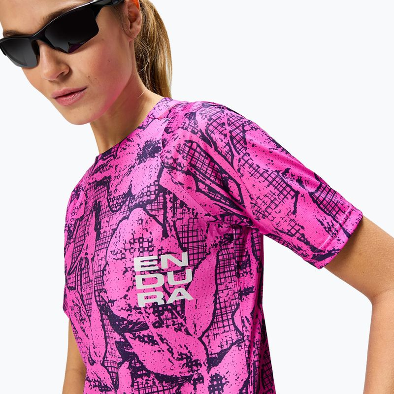 Maglia ciclismo donna Endura Grid Floral Ltd W rosa pop 5