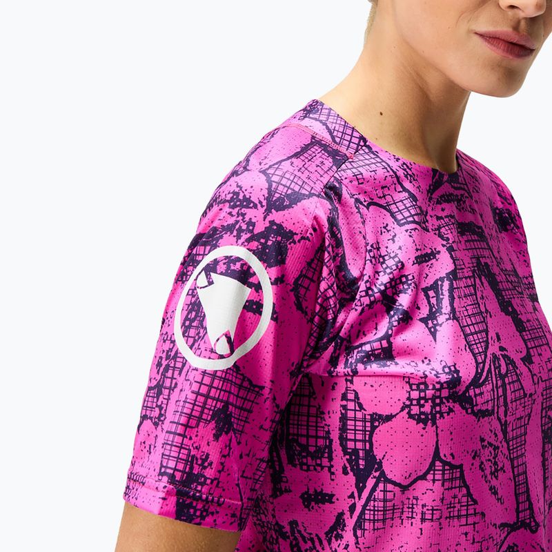Maglia ciclismo donna Endura Grid Floral Ltd W rosa pop 6