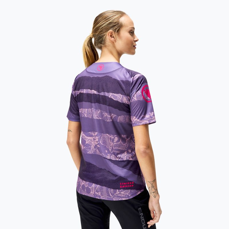 Maglia ciclismo donna Endura Patchwork Ltd W bramble 3